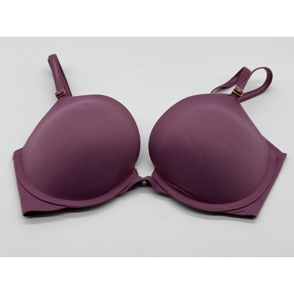 Victoria Secret Push Up Bra 32DD Purple EUC